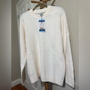 NWT Gap Pullover Sweater Mens L
Cream Crew Neck Long Sleeve
Wool Blend Stretch